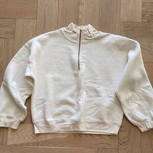 J. Crew Cream 1/4 Zip Sweater